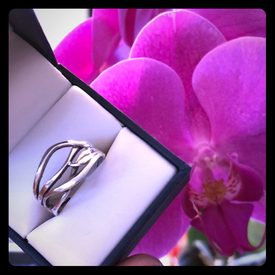 Abstract Silver Ring